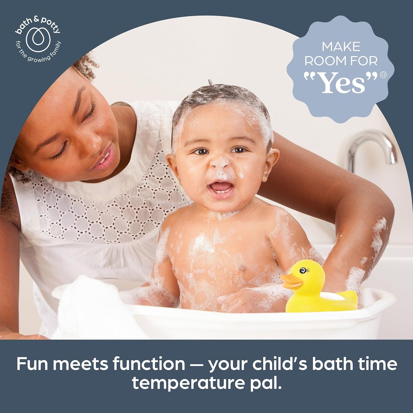 Dreambaby Duck Bath Thermometer - Instant Digital Read for Water and Room Temperature - Floating Baby Toy