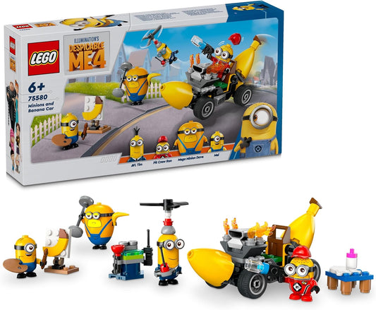 LEGO® Despicable Me Minions Banana Car 75580 Creative Building Playset for Kids 6+