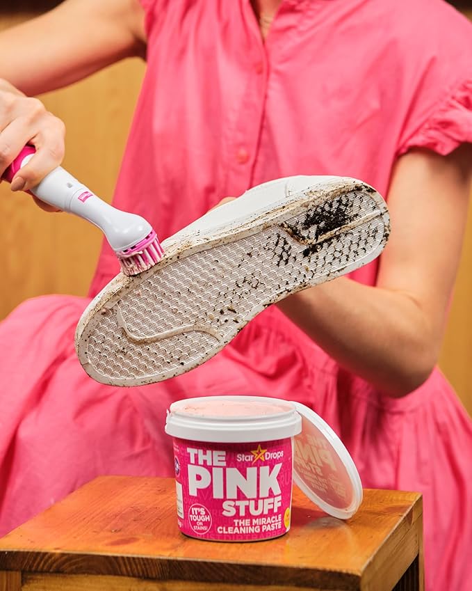 The Pink Stuff Electric Scrubber Kit Multiple Heads for Miracle Paste Cleaning