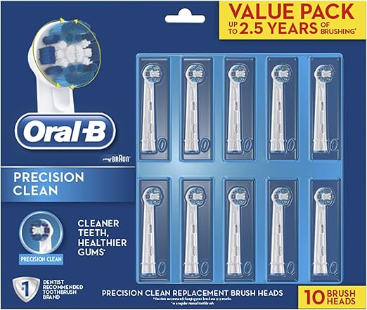 Oral-B Precision Clean Electric Toothbrush Refills 10 Pack Bulk