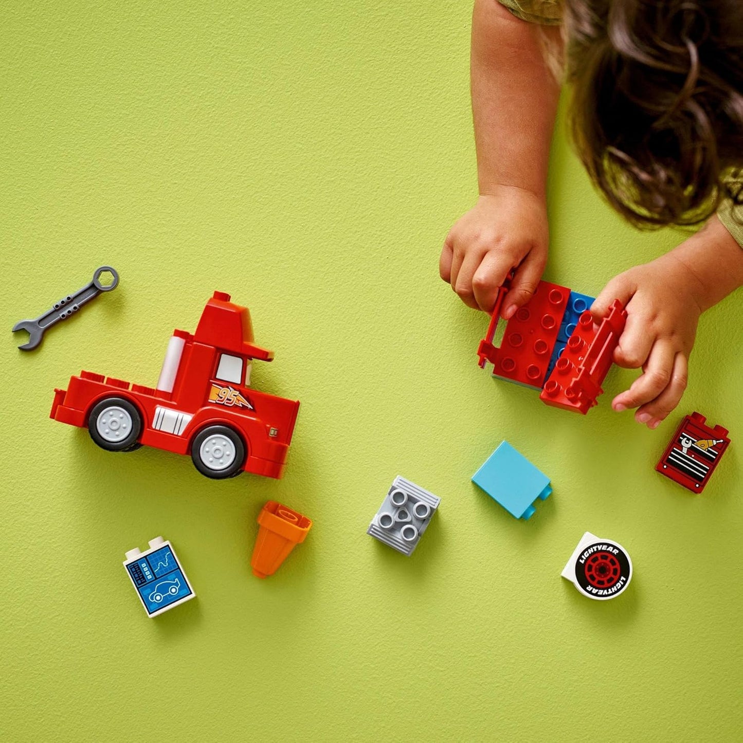 LEGO® DUPLO® Disney and Pixar’s Cars Mack at The Race 10417 - Buildable Red Hauler Truck for Toddlers 2+