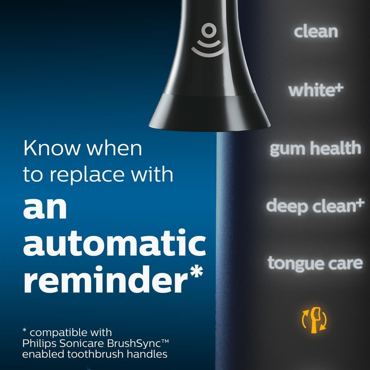 Philips Sonicare Compatible G3 Premium Gum Care Brush Heads 4-Pack Black