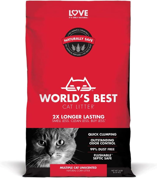 WORLDS BEST CAT LITTER MULTI CAT 6.35KG Absorbent & Long-Lasting