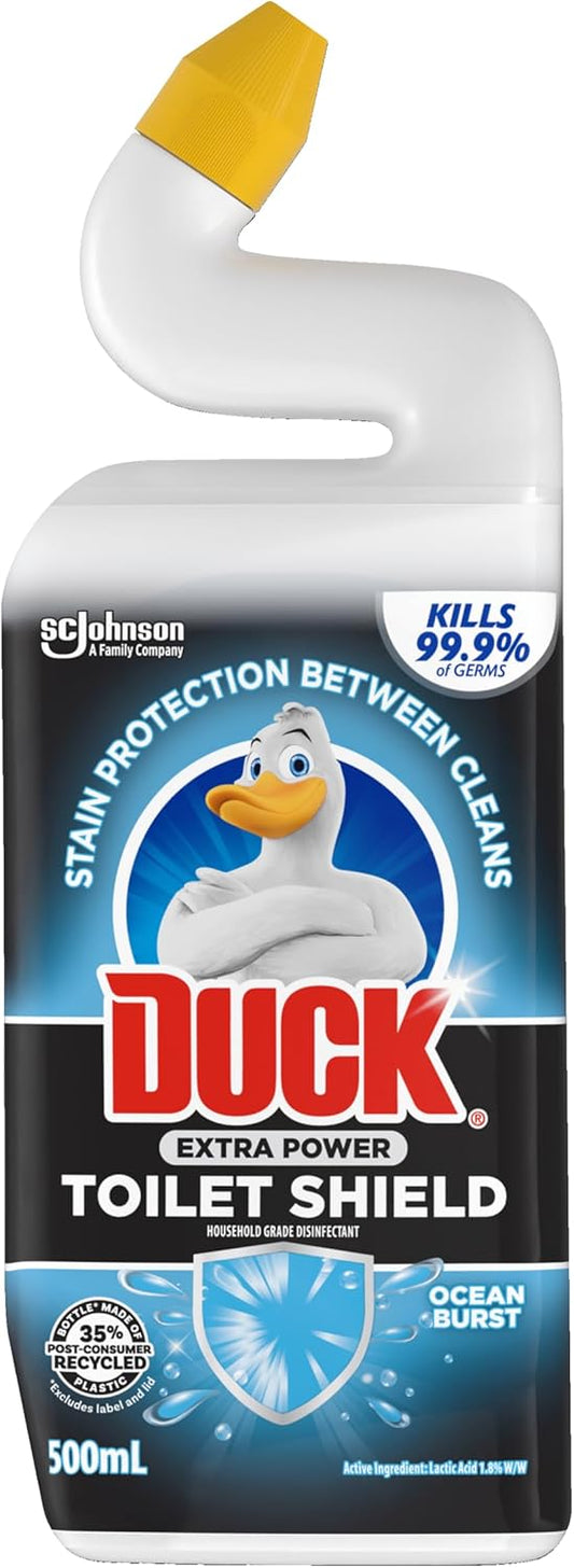 Duck Extra Power Liquid Toilet Cleaner Ocean Burst Fragrance, 500mL