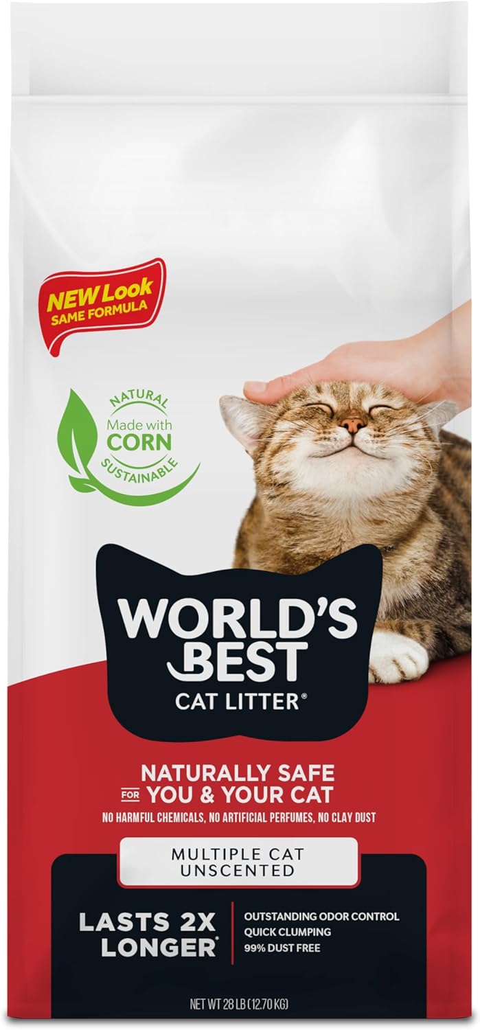 WORLDS BEST CAT LITTER MULTI CAT 12.7KG Absorbent & Long-Lasting