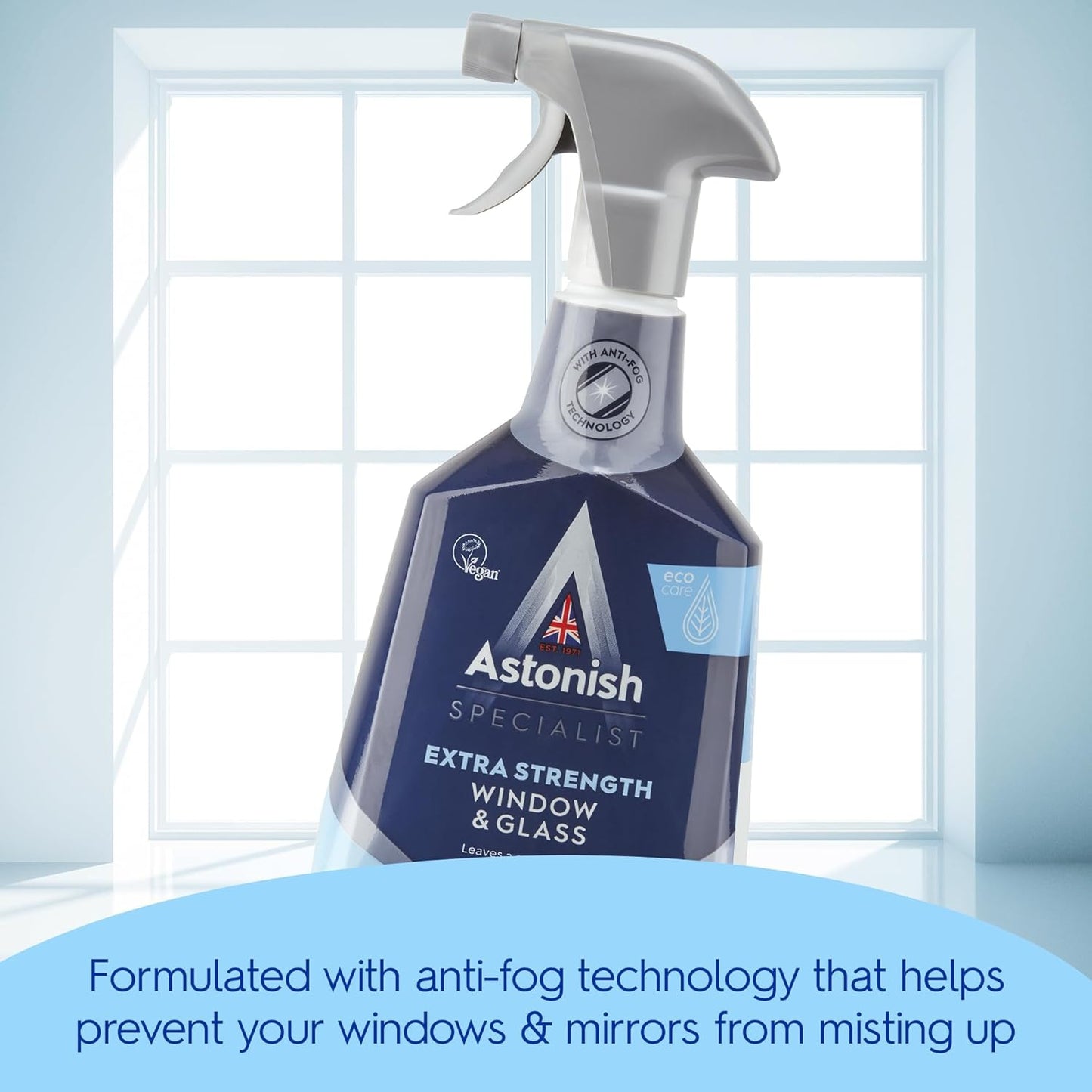 Astonish 750ml Window & Mirror Cleaner Powerful Streak-Free Formula