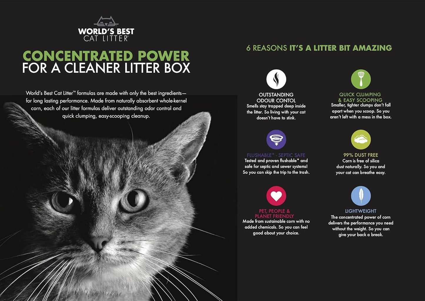 WORLDS BEST CAT LITTER MULTI CAT 6.35KG Absorbent & Long-Lasting