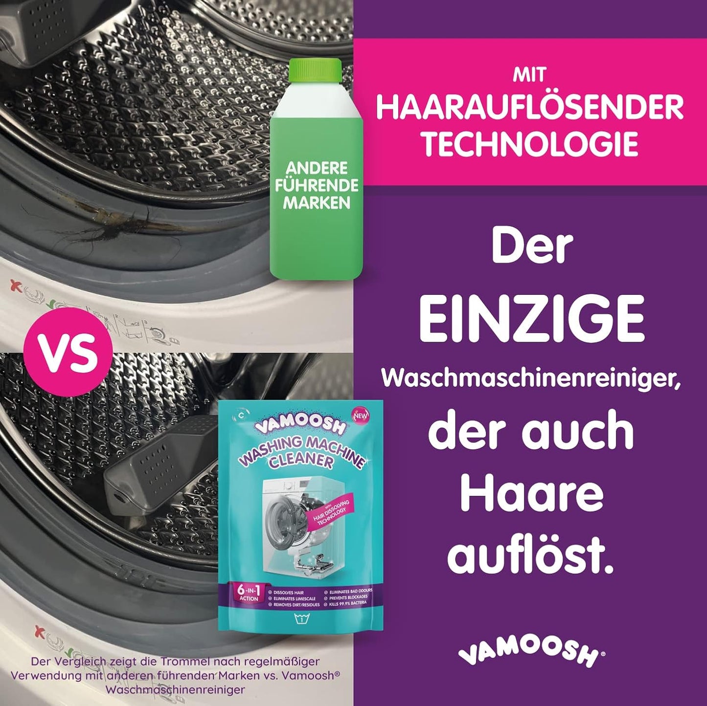 Vamoosh Washing Machine Cleaner 175g Eliminate Odors and Residue