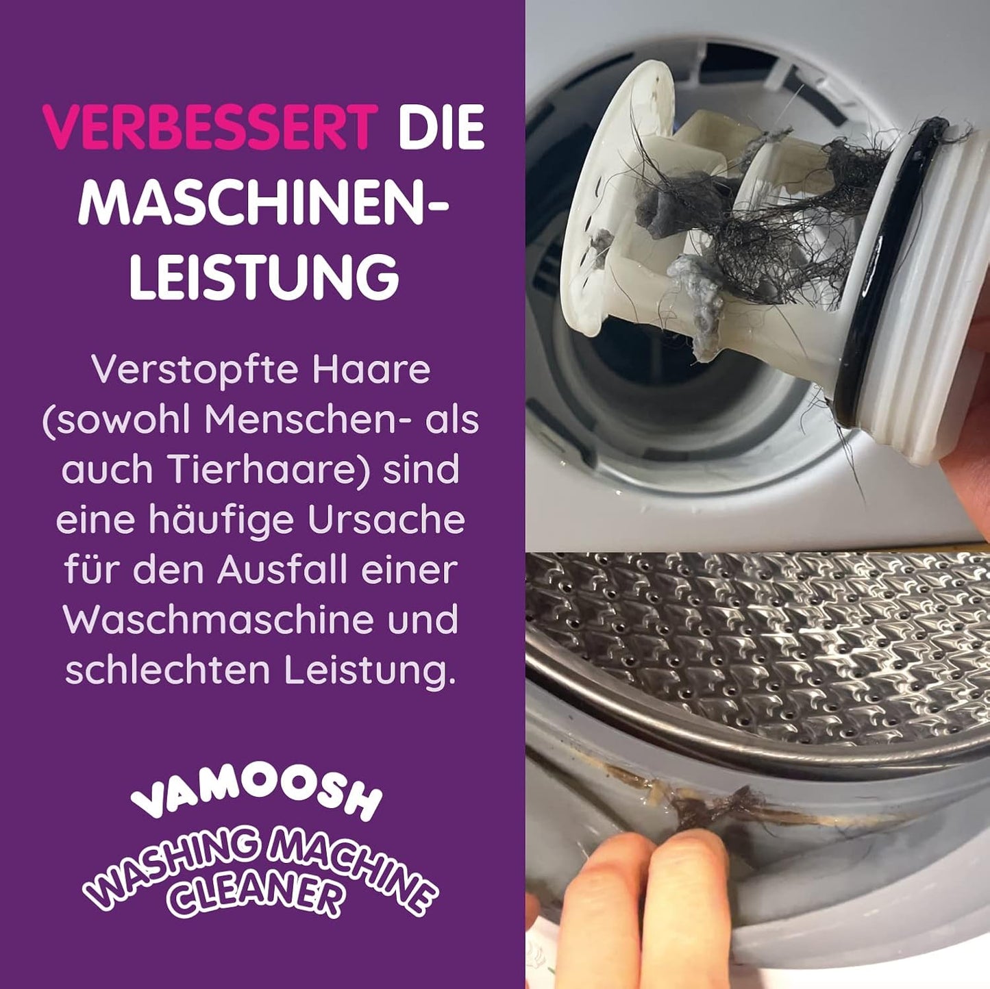 Vamoosh Washing Machine Cleaner 175g Eliminate Odors and Residue