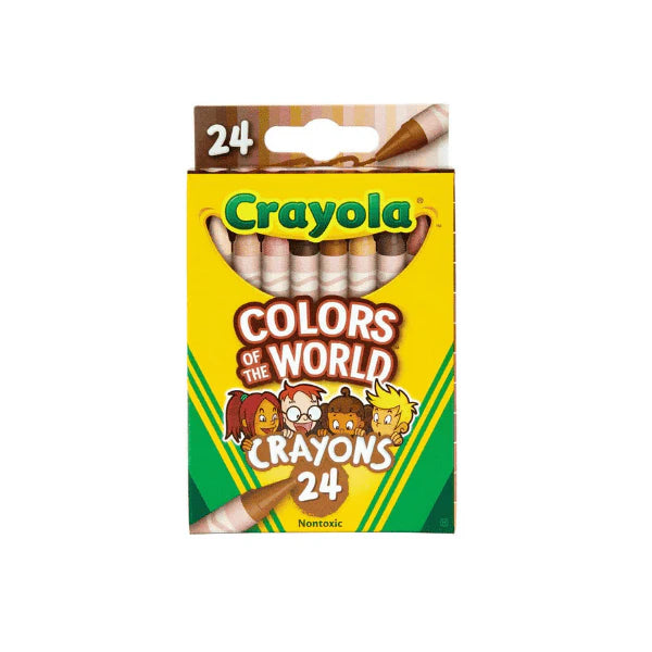 Crayola 24ct Colors of The World Non-Toxic Crayons for Every Skin Tone