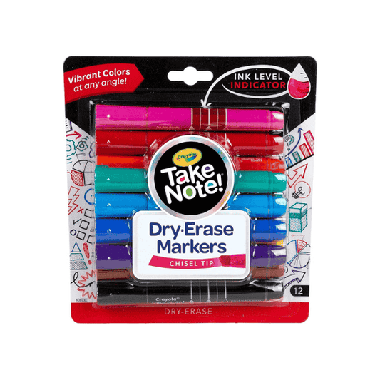 Crayola Take Note 12-Pack Whiteboard Markers Ideal for Impactful Presentations