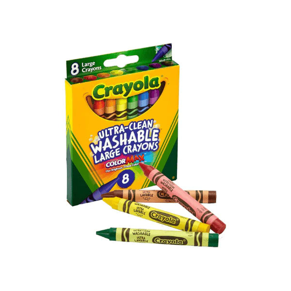 CRAYOLA 8-Pack Large Crayons Safe Non-Toxic and Perfect for School Projects