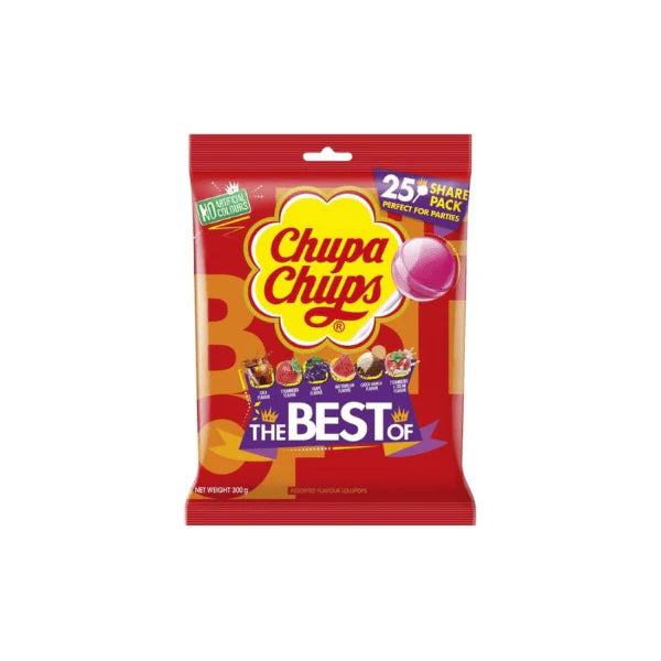 Chupa Chups Best of Lollipops 25-Count Assorted Classic Flavors