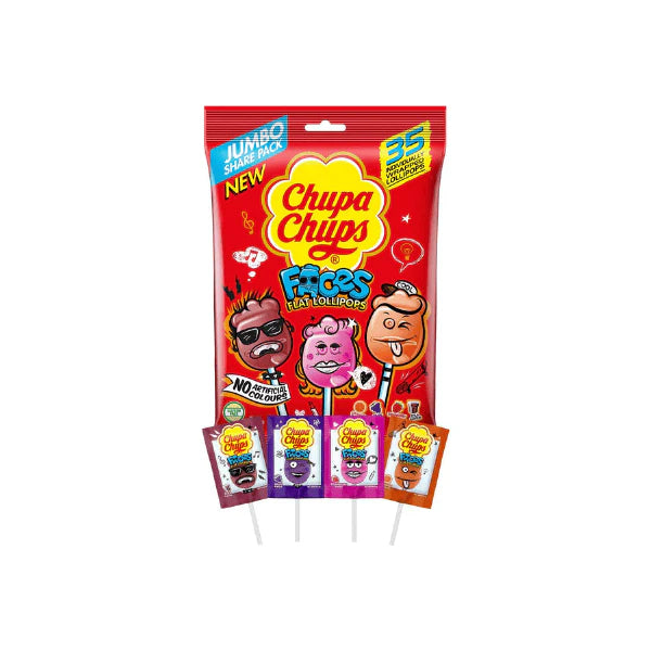 Chupa Chups Faces Bag 210g Fun Colorful Lollipops for Any Celebration