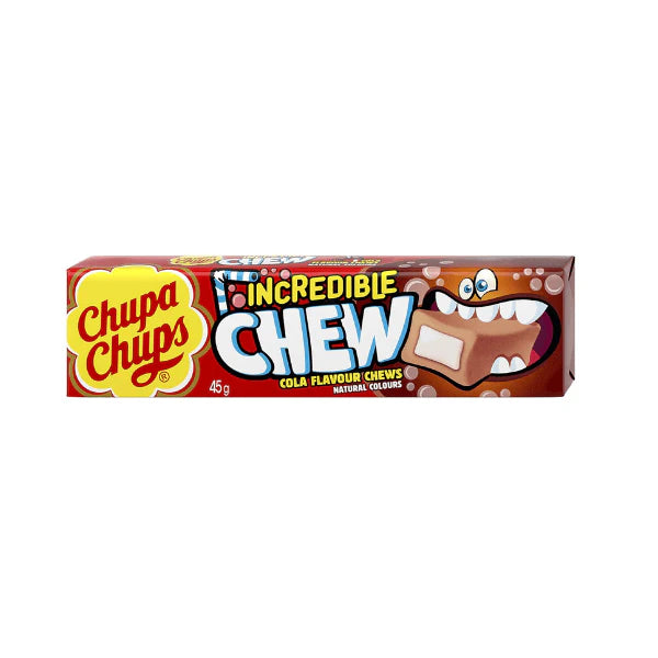 Chupa Chups Incredible Chew Cola 45g Irresistible Chewy Cola Candy