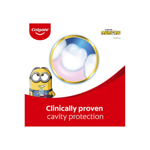 Colgate Minions Toothpaste for Kids 90g Sugar-Free Mild Mint Gel Safe & Fun