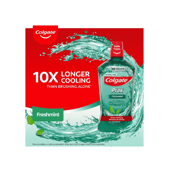 Colgate Plax Antibacterial Mouthwash Alcohol-Free 1L Fresh Breath & Long-Lasting Protection