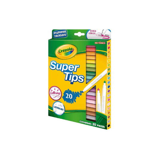 Crayola 20 Washable SuperTips Markers Durable Versatile Markers for Every Young Artist