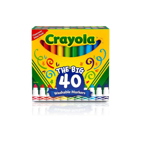 Crayola Big 40 Markers Fun Safe and Washable for All Your Coloring Need