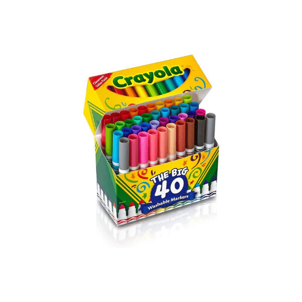 Crayola Big 40 Markers Fun Safe and Washable for All Your Coloring Need