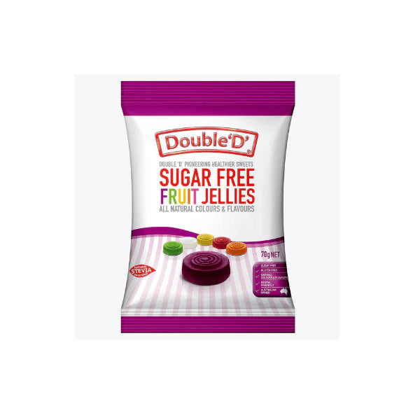 Double D Sugar-Free Fruit Jelly Rounds Sweet and Refreshing No Sugar Added