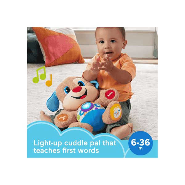 Fisher-Price Plush Puppy Educational Musical Toy Fun & Interactive for Toddlers 6+ Months