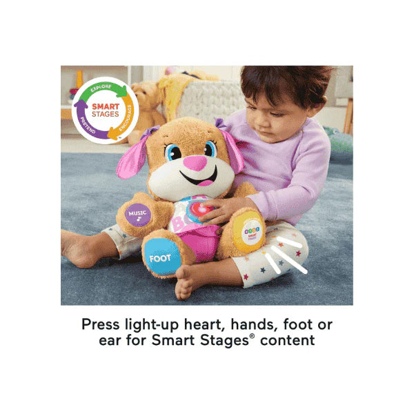 Fisher-Price Plush Dog with Music & Lights Interactive Learning Toy for Babies