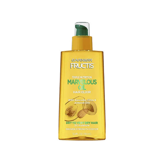 Garnier Fructis 3-in-1 Marvellous Oil Elixir 150ml Nourishing Hair Oil for Smooth Shiny Hair