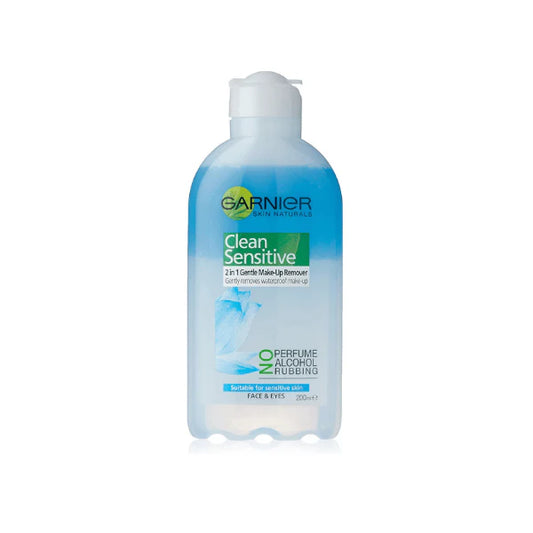 Garnier Clean Sensitive 2-in-1 Makeup Remover 200ml Gentle Cleansing for Sensitive Skin