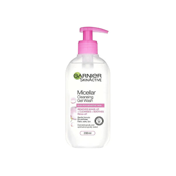 Garnier Gentle Micellar Cleansing Gel Wash 200ml For All Skin Types