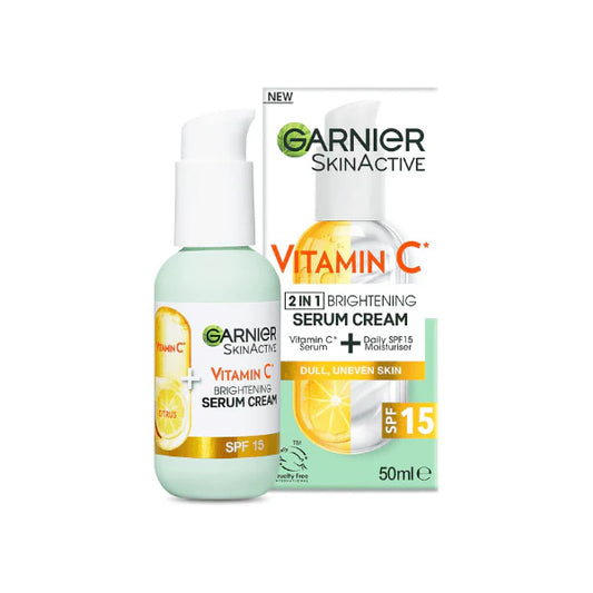 Garnier Skin Active Vitamin C Serum Cream Brighten & Protect with SPF 15