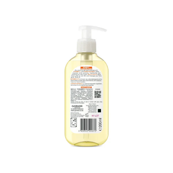 Garnier Skin Active Vitamin C Cleanser 200ml Refresh & Brighten Your Skin