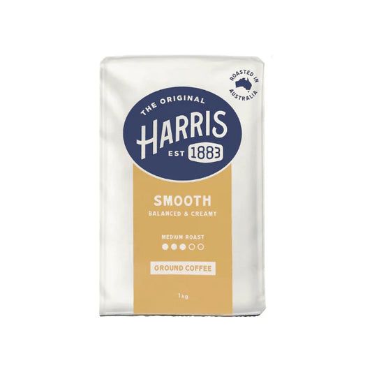 Harris Smooth Ground Coffee 1kg Perfect for Espresso & Drip Coffee Lovers