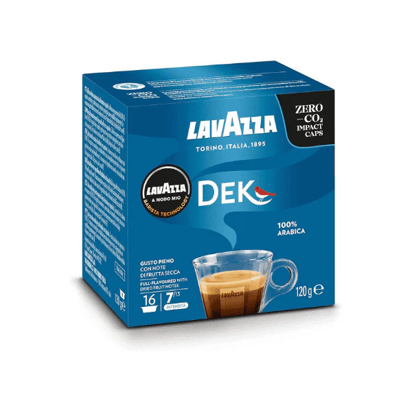 Lavazza A Modo Mio Dek Cremoso 16-Count Coffee Pods Premium Decaf Delight for Coffee Lovers