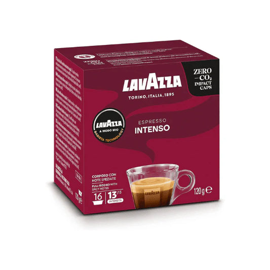 Lavazza A Modo Mio Espresso Intenso Medium-Dark Roast Coffee Pods 16 Count Bold & Rich Flavor