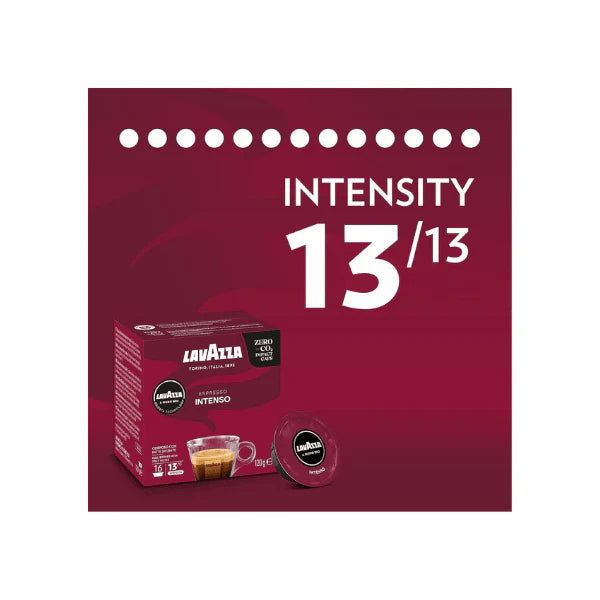 Lavazza A Modo Mio Espresso Intenso Medium-Dark Roast Coffee Pods 16 Count Bold & Rich Flavor