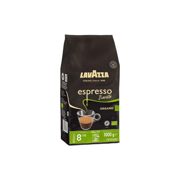 Lavazza Espresso Barista Organic 1kg Premium Arabica & Robusta Beans for a Rich Espresso