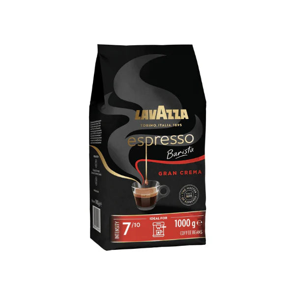 Lavazza Espresso Barista Gran Crema 1kg Light Roast Coffee Beans for a Smooth Creamy Espresso