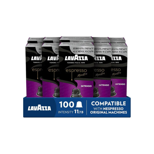 Lavazza Espresso Maestro Intenso Medium Roast Coffee Pods 10 Packs of 10 Pods for Bold Flavor