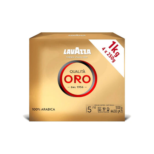 Lavazza Qualità Oro 1kg 100% Arabica Medium Roast Coffee for Rich Intense Flavor