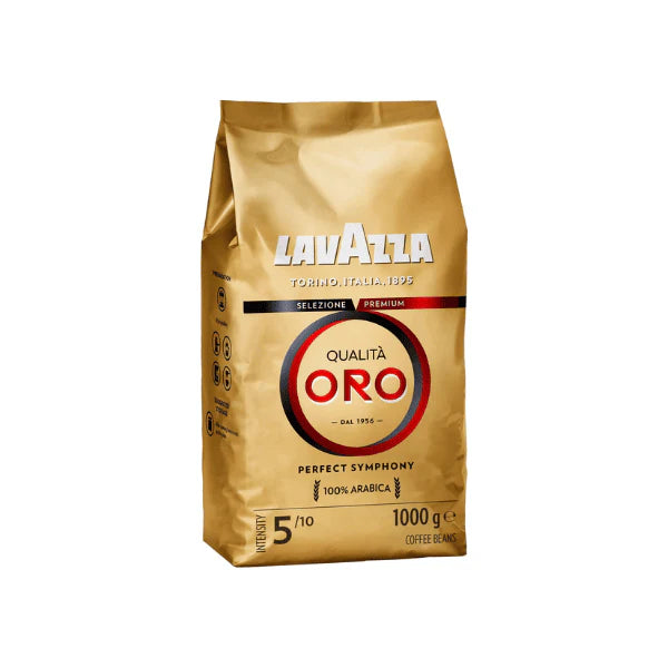 Lavazza Qualità Oro Coffee Beans 1kg Medium Roast with Flowery & Fruity Notes