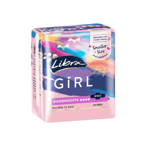 Libra Girl Goodnights Pads with Wings Ideal for Restful Sleep Pack of 10