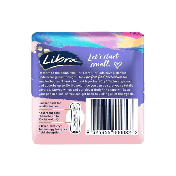 Libra Girl Regular Pads with Wings Ideal for Young Comfortable Protection Pack of 12