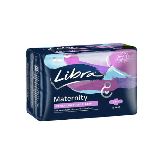 Libra Maternity Pads Extra Long with Wings Postpartum Comfort & Protection Pack of 10