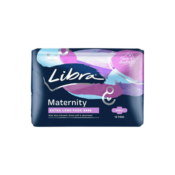 Libra Maternity Pads Extra Long with Wings Postpartum Comfort & Protection Pack of 10