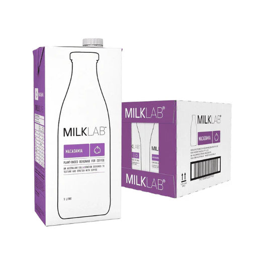 MILKLAB Macadamia Milk 1L Pack of 8 Smooth Plant-Based & Dairy-Free