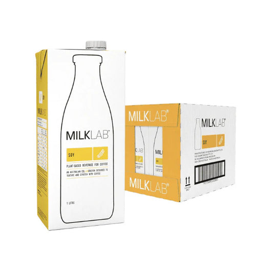 MILKLAB Soy Milk 1L Pack of 8 Creamy Barista-Style Milk for Perfect Coffee