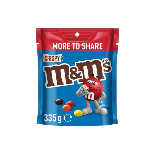 M&M's Crispy Milk Chocolate 335g Share Bag The Ultimate Snacking Delight