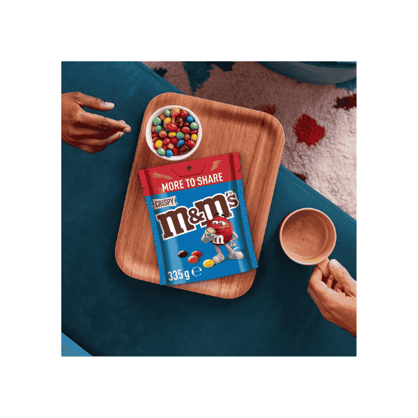 M&M's Crispy Milk Chocolate 335g Share Bag The Ultimate Snacking Delight