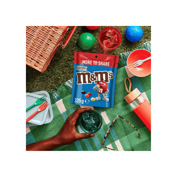 M&M's Crispy Milk Chocolate 335g Share Bag The Ultimate Snacking Delight